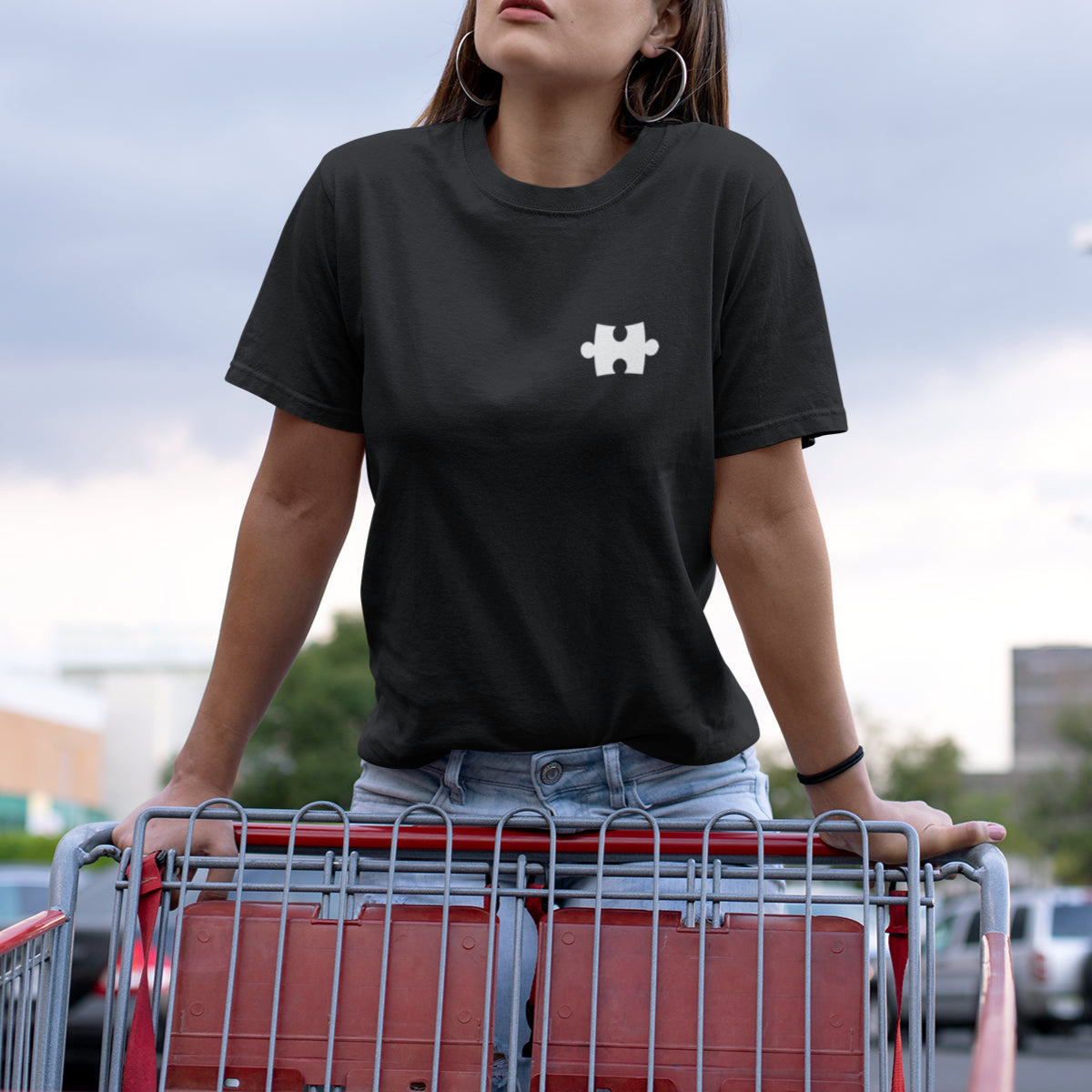 Melni unisex krekli pāriem "Puzle"