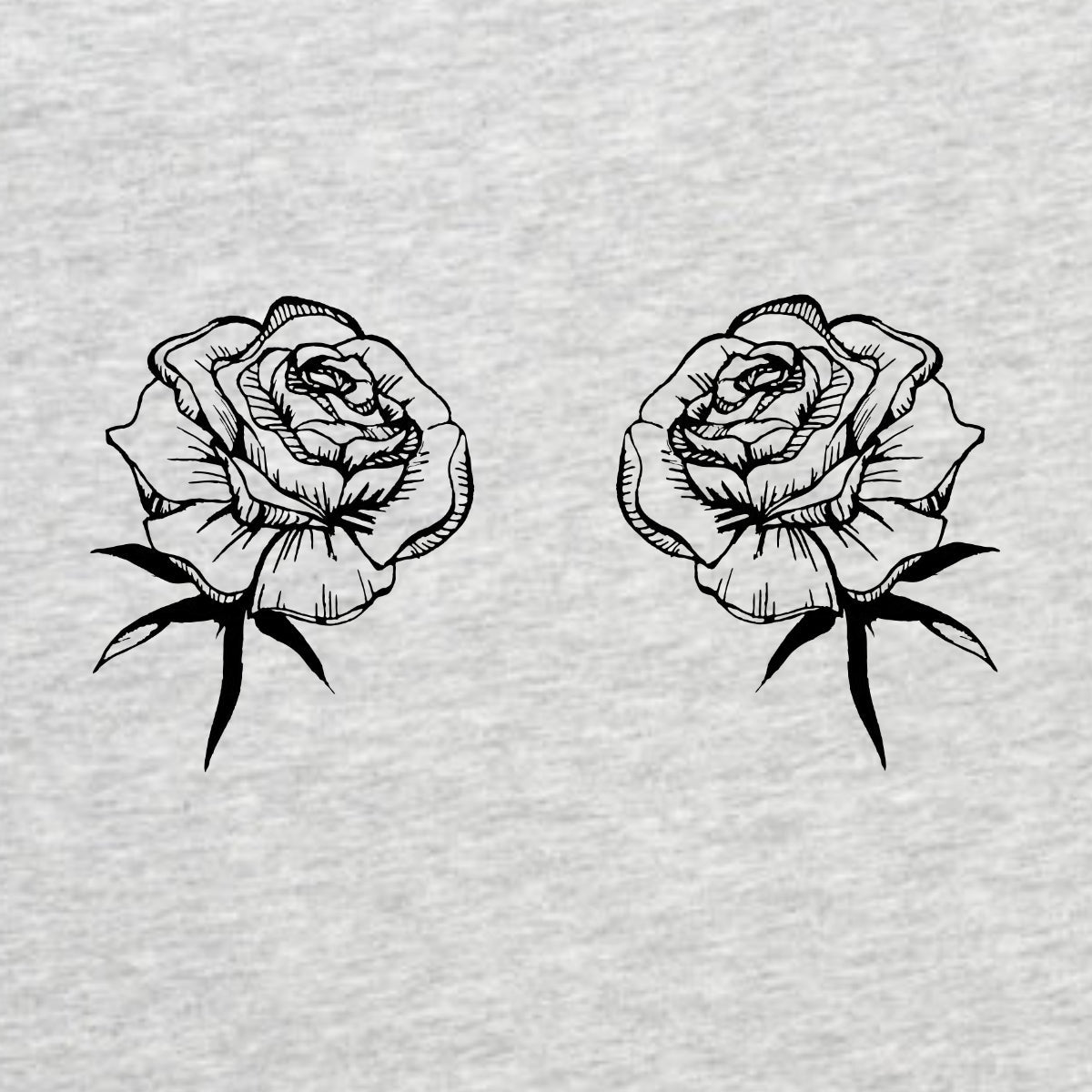 Pelēks melanžs UNISEX T-krekls Rozes