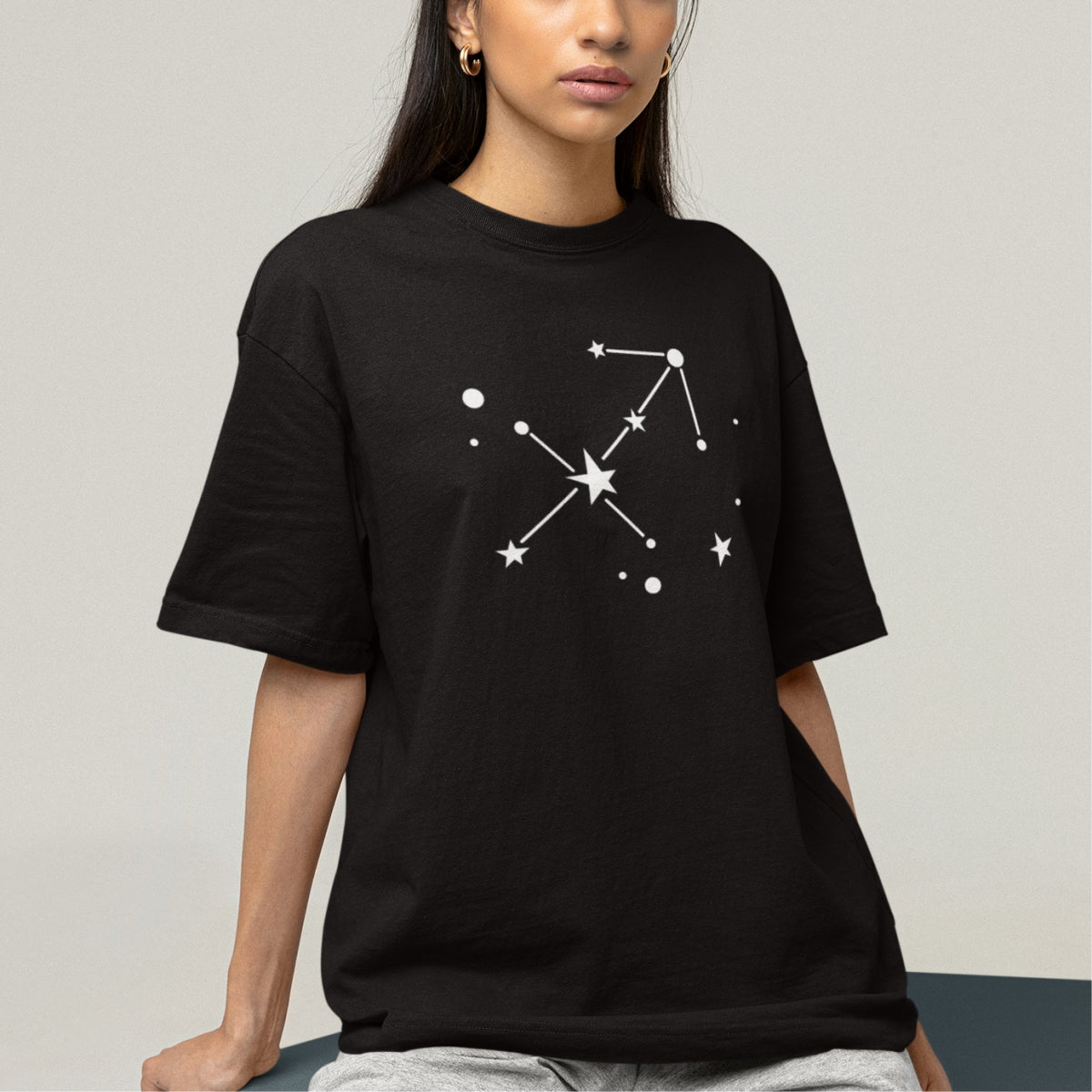 Melns UNISEX T-krekls Zodiaks Strēlnieks