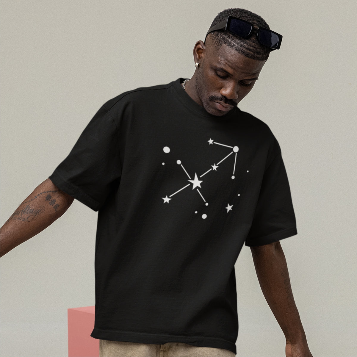 Melns UNISEX T-krekls Zodiaks Strēlnieks