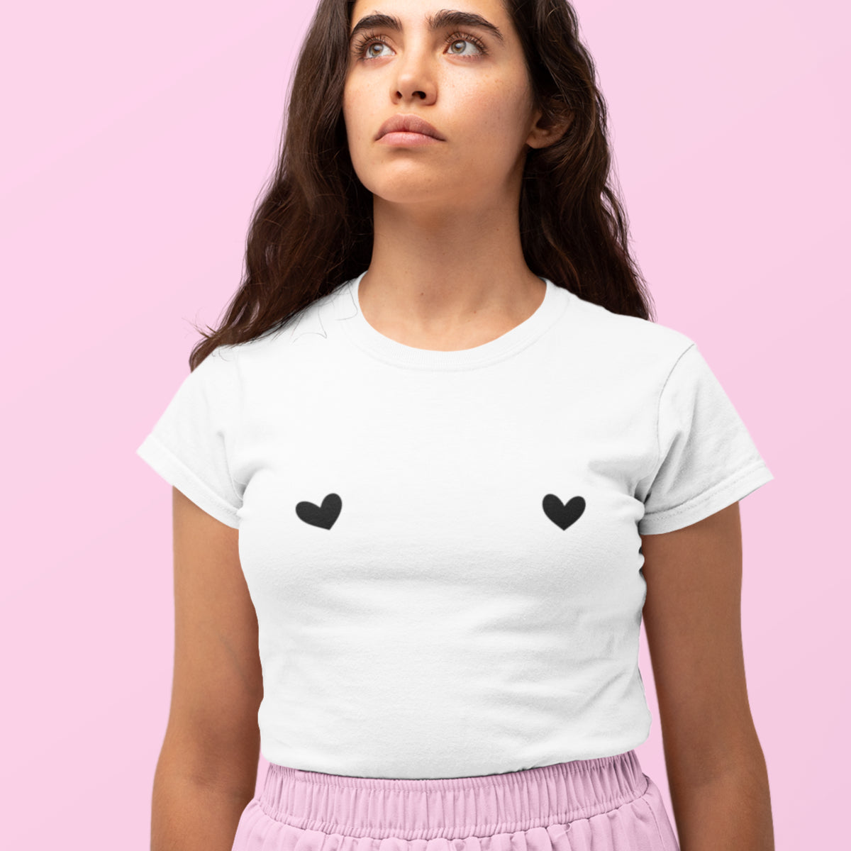 Balts UNISEX T-krekls Sirdis