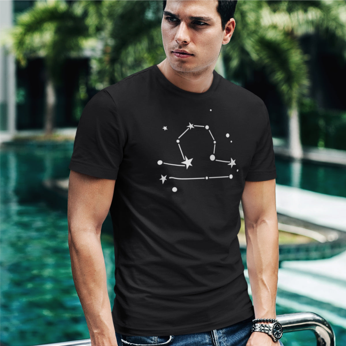Melns UNISEX T-krekls Zodiaks Svari