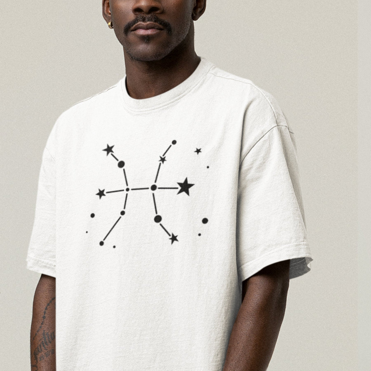 Balts UNISEX T-krekls Zodiaks Zivis