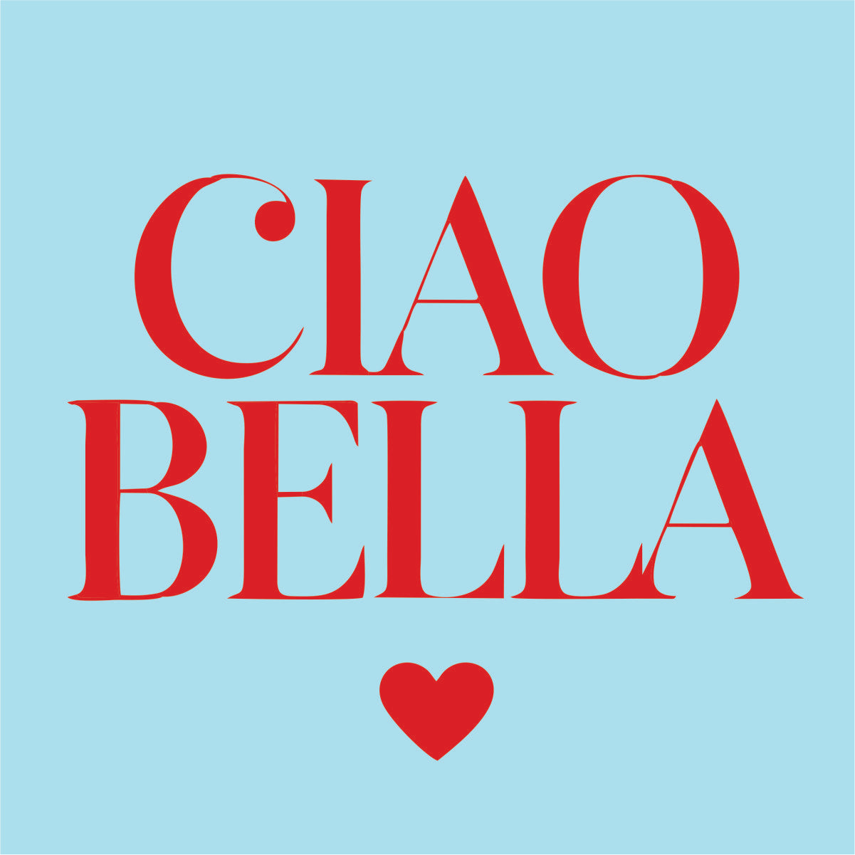 Gaiši zili UNISEX krekli "CIAO BELLA"